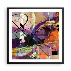 Plakát v černém rámu - Lze přímo nebo kolem - 60x60 cm