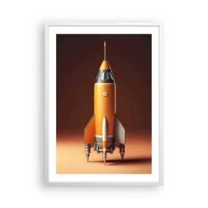 Plakát v bílém rámu - Začíná to snem - 50x70 cm