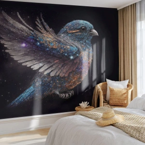 Fototapeta Premium Sand - Diamantový vrabec - Pták, Kouzlo, Kosmos - 200x140 cm