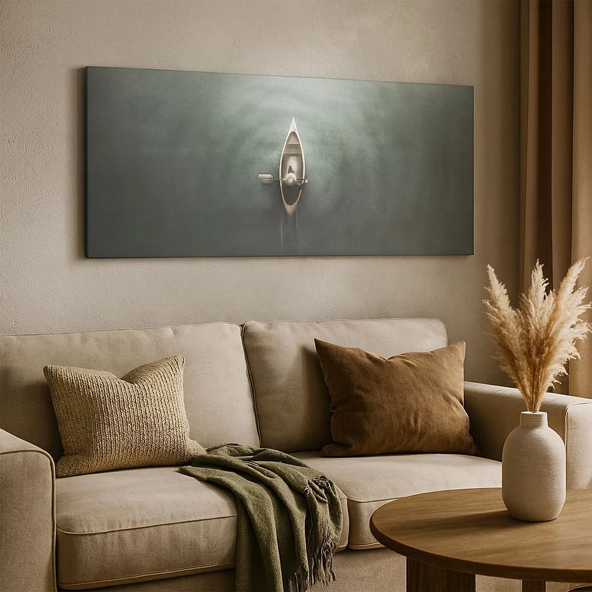 Obraz na plátně - Přes měsíční jezero - 100x40 cm