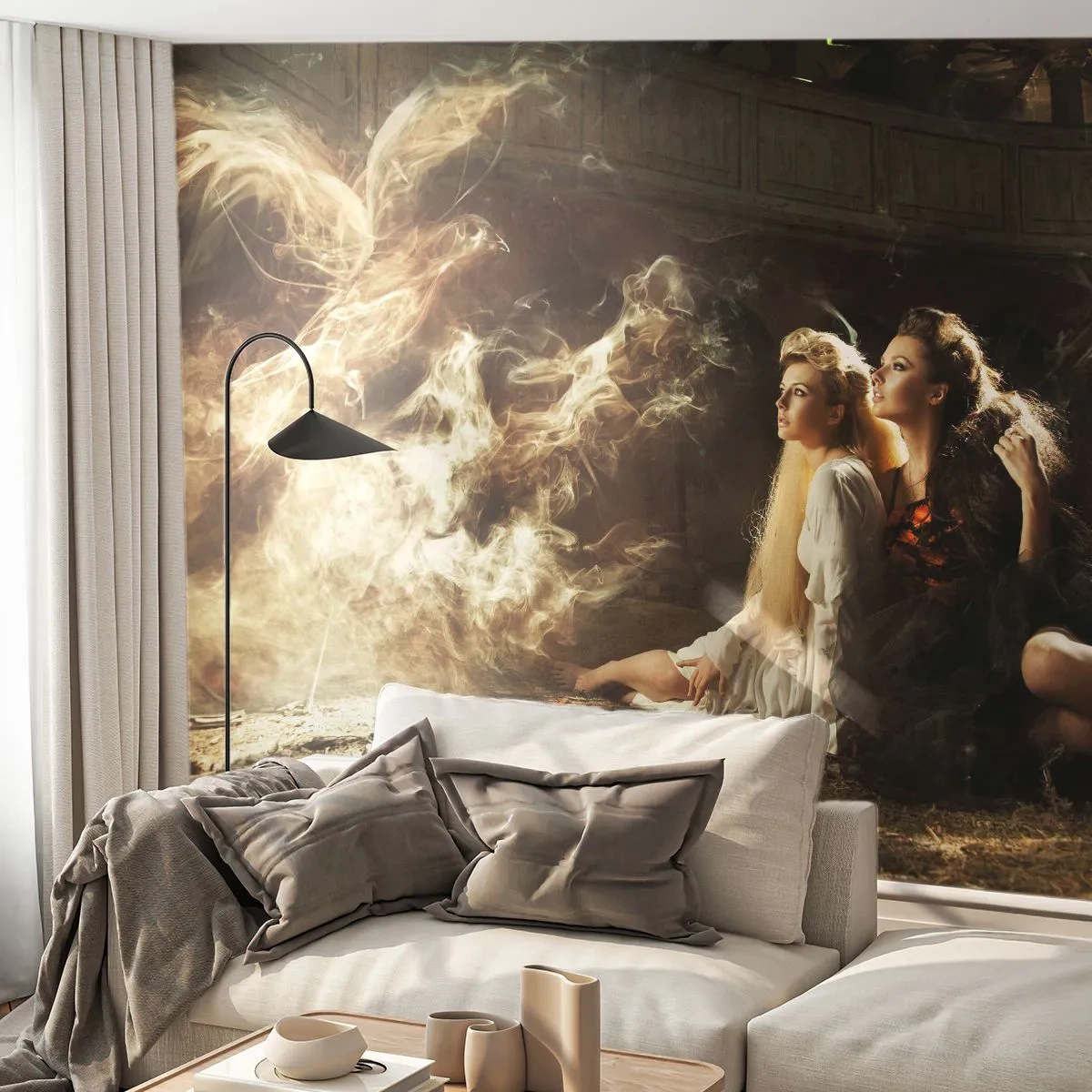 Fototapeta Premium Canvas - A byla poezie - Abstrakce, Phoenix, Žena - 350x256 cm