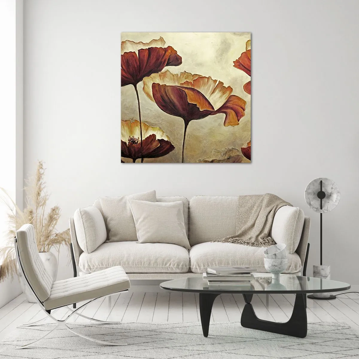 Obraz na skle - Lán louky - 70x70 cm