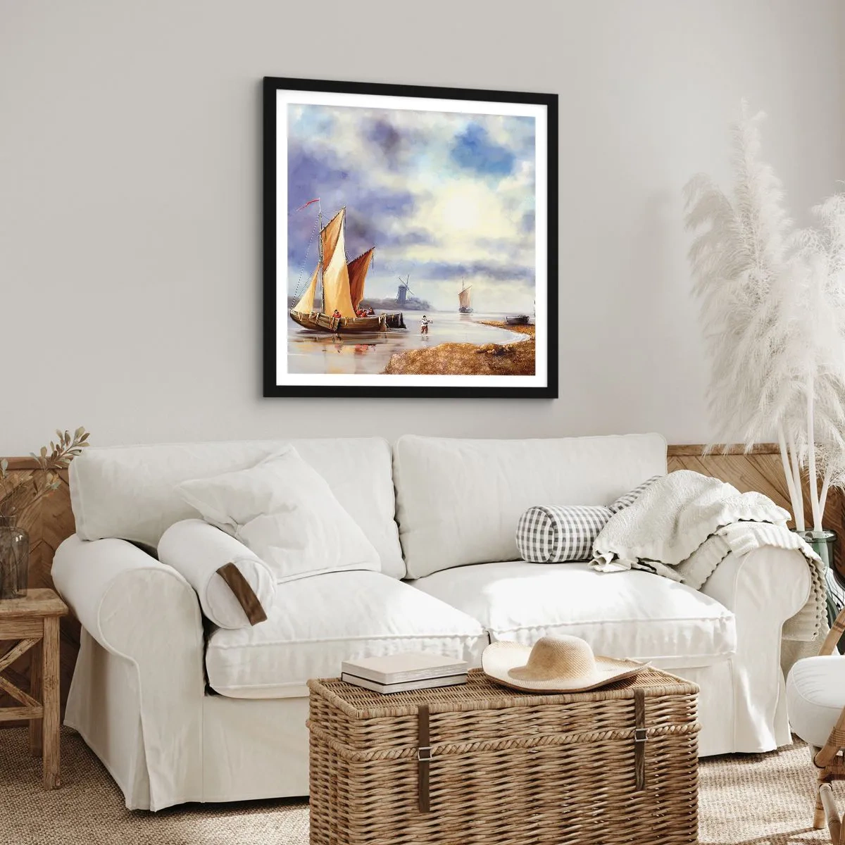 Plakát v černém rámu - Návrat námořníků - 50x50 cm