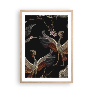 Plakát v rámu světlý dub - Pohádkový pták - 50x70 cm