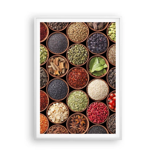 Plakát v bílém rámu - Všechny chutě světa - 70x100 cm