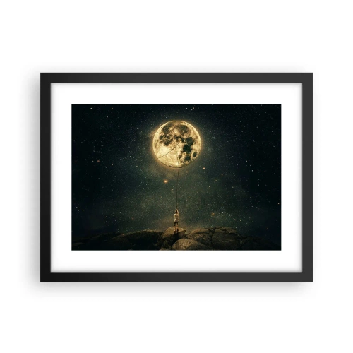 Plakát v černém rámu - Kluk, který ukradl měsíc - 40x30 cm