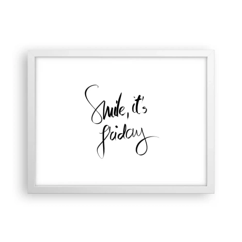 Plakát v bílém rámu - Opravdová radost - 40x30 cm