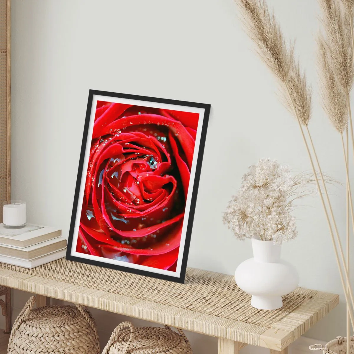 Plakát v černém rámu - V kapkách rosy - 40x50 cm