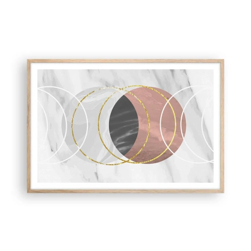 Plakát v rámu světlý dub - Hudba sfér - 91x61 cm