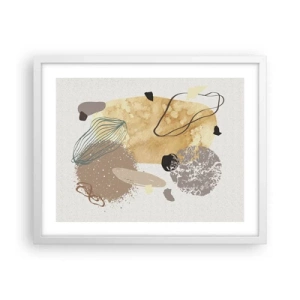 Plakát v bílém rámu - Abstraktní švestka - 50x40 cm