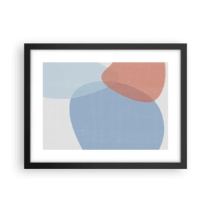 Plakát v černém rámu - Pastelové vztahy - 40x30 cm