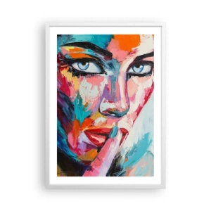 Plakát v bílém rámu - Naše první tajemství - 50x70 cm