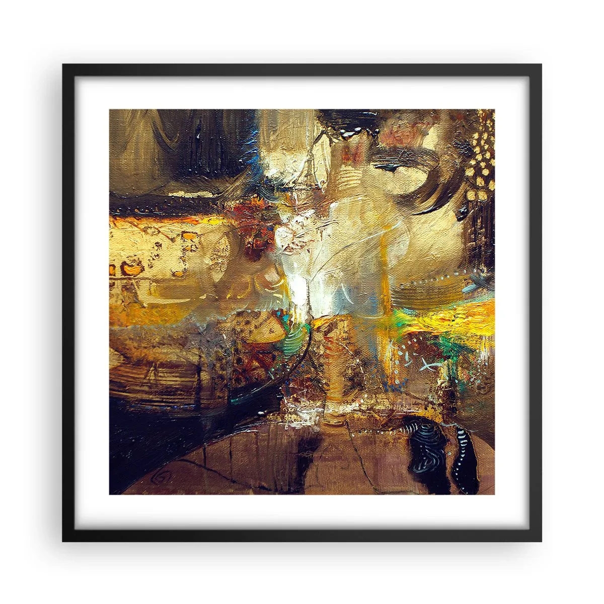 Plakát v černém rámu - Zima, tepleji, horko - 50x50 cm