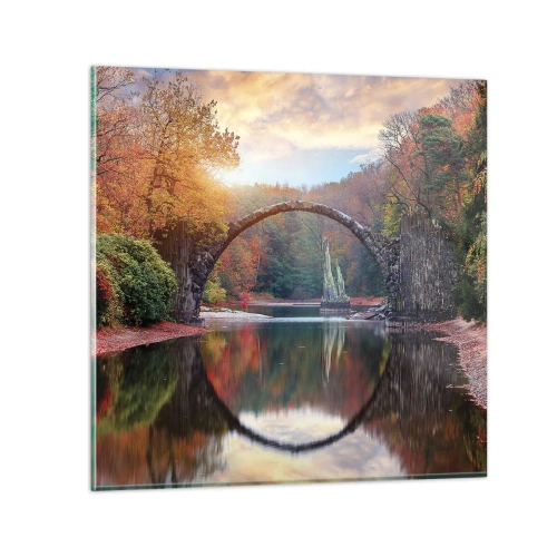 Obraz na skle - Za zrcadlem - 70x70 cm