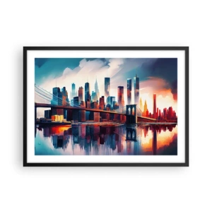 Plakát v černém rámu - Famózní New York - 70x50 cm