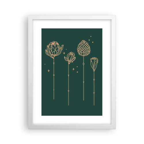 Plakát v bílém rámu - Bylinky - 30x40 cm