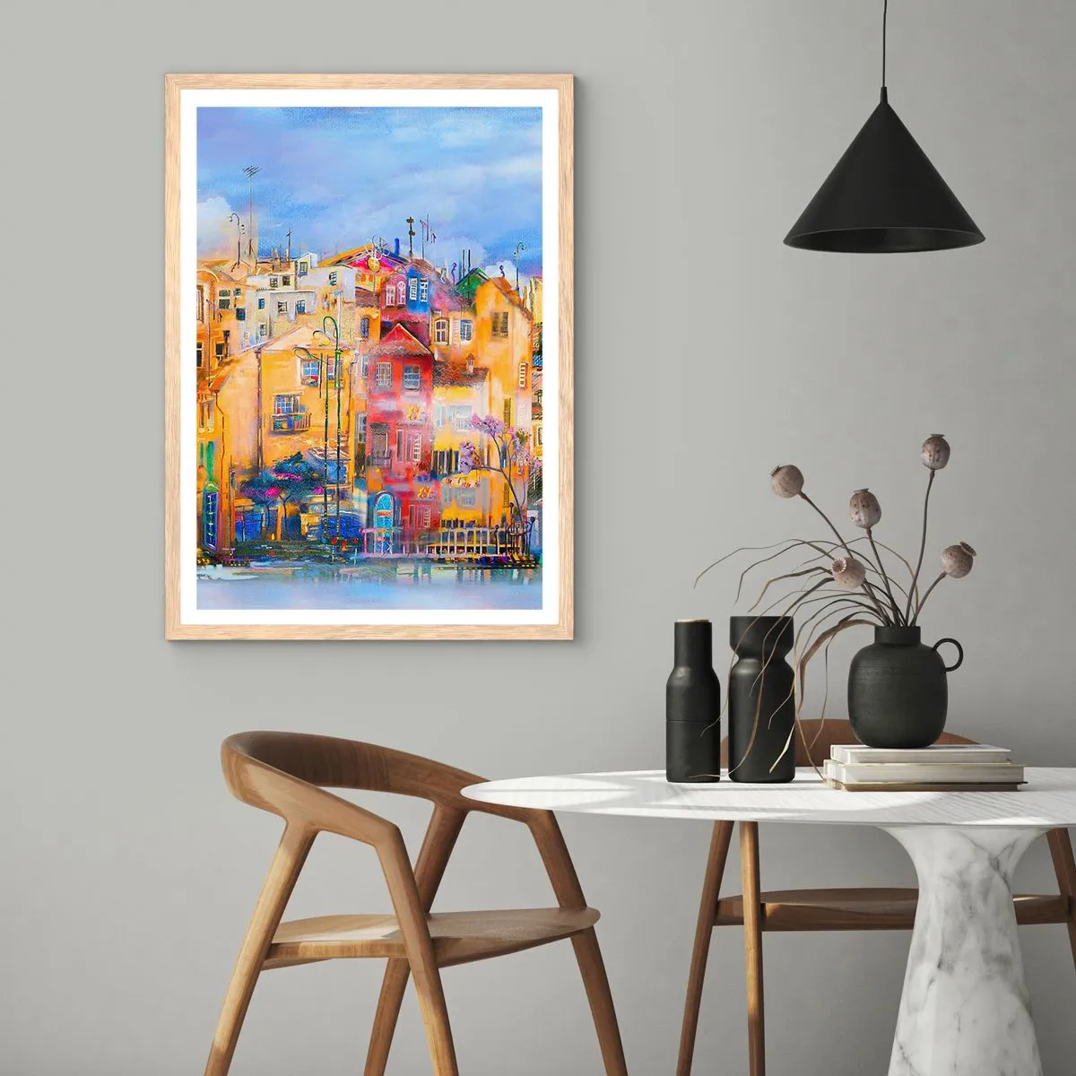 Plakát v rámu světlý dub - Jsme spolu - 40x50 cm