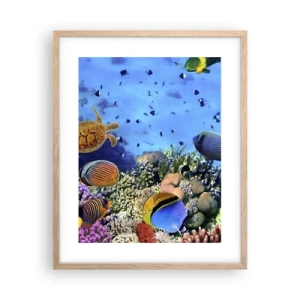 Plakát v rámu světlý dub - Co víme o životě… - 40x50 cm