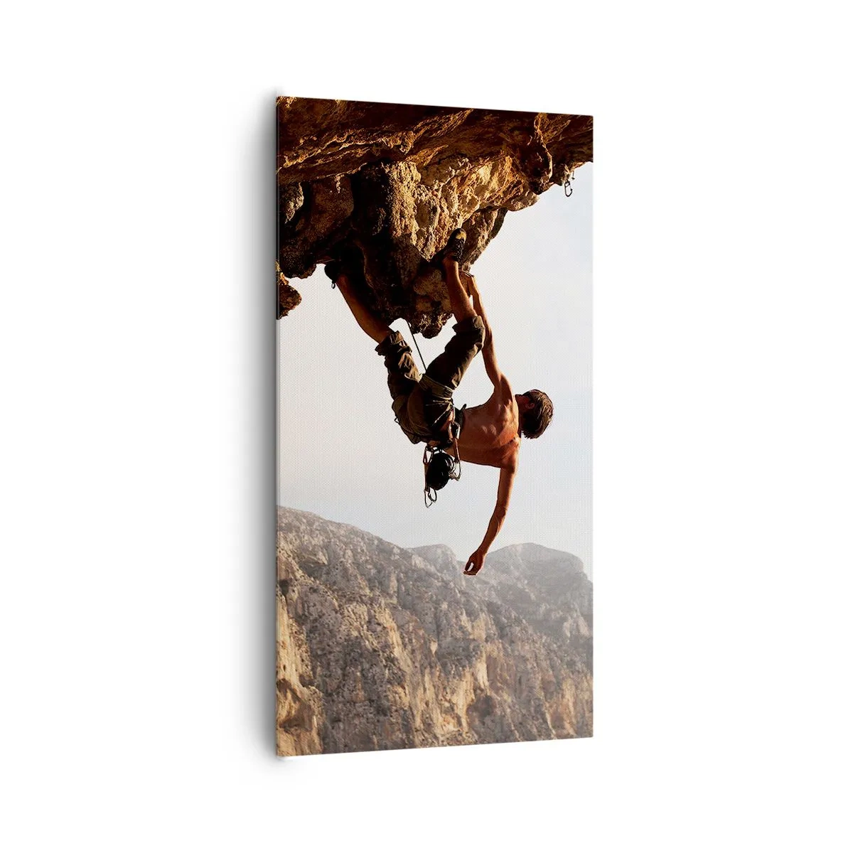 Obraz na plátně - Svět smrsknutý v ruce na sesuvu balvanu - 65x120 cm