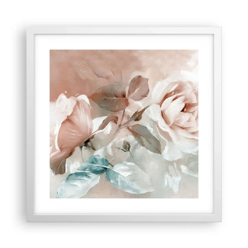 Plakát v bílém rámu - Duch romantismu - 40x40 cm