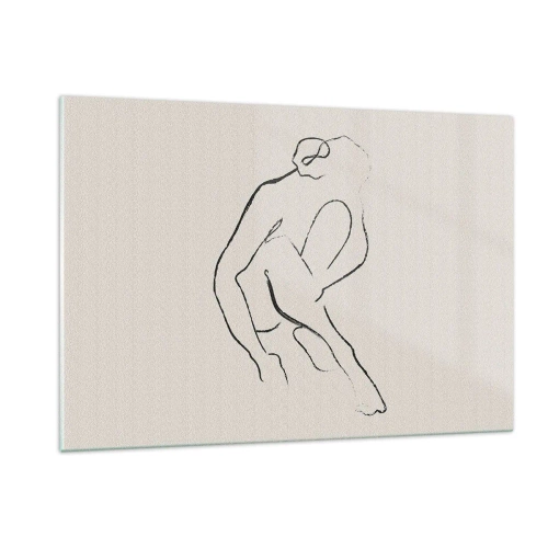 Obraz na skle - Intimní skica - 120x80 cm
