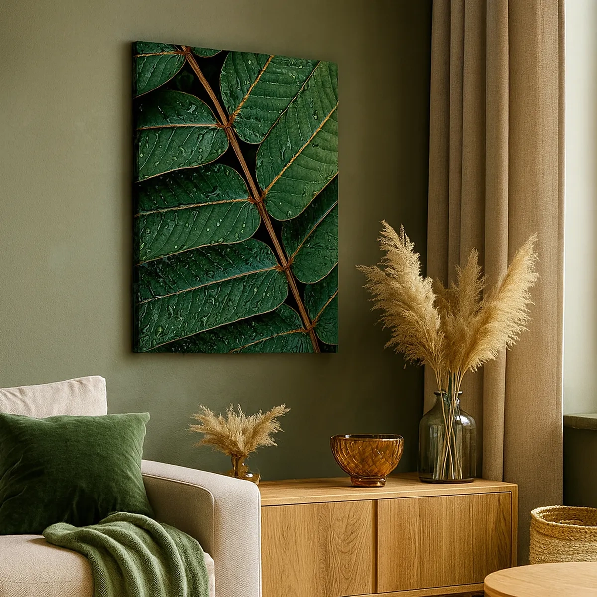 Obraz na plátně - V zeleném rytmu - 50x70 cm