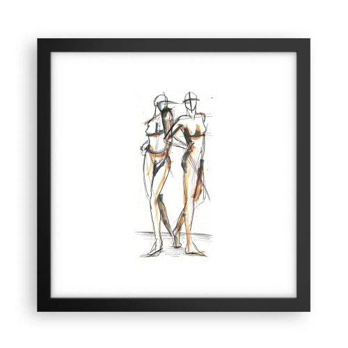 Plakát v černém rámu - Studie šarmu - 30x30 cm