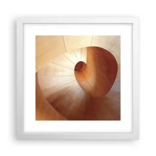 Plakát v bílém rámu - Architektonická serpentina - 30x30 cm