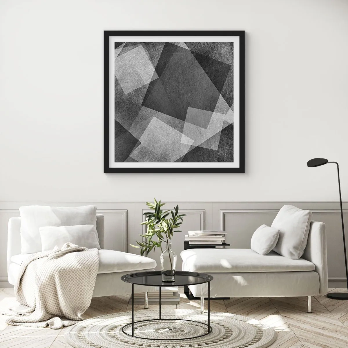 Plakát v černém rámu - Odvěký symbol trvalosti a pořádku - 60x60 cm