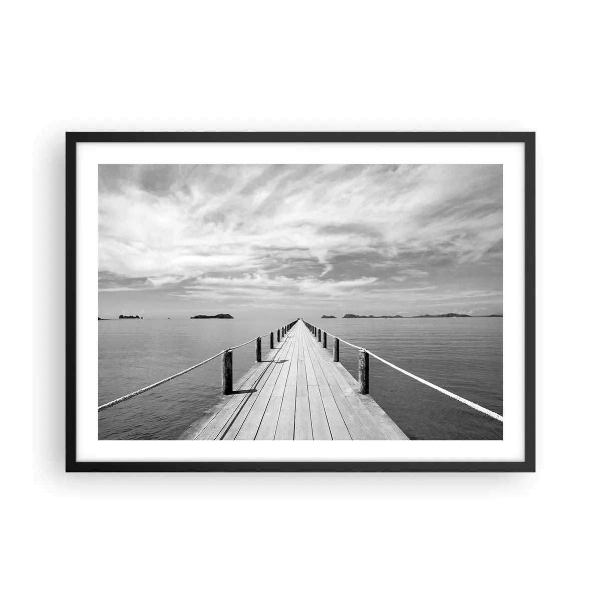 Plakát v černém rámu - Co takhle cesta… - 70x50 cm