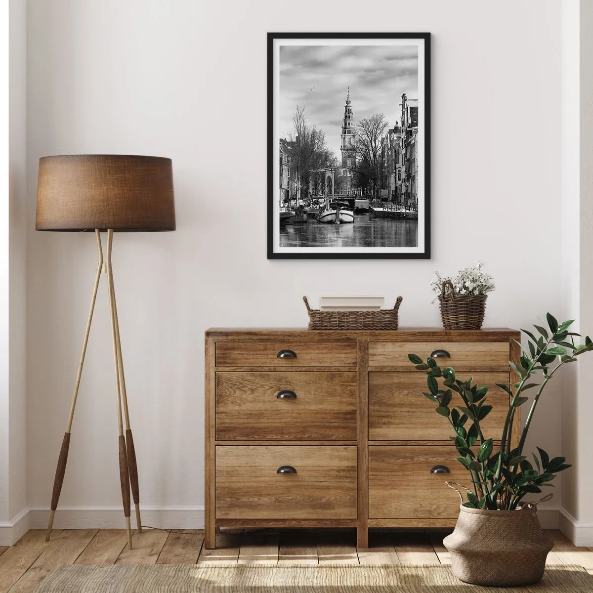 Plakát v černém rámu - Amsterdamské vibrace - 61x91 cm