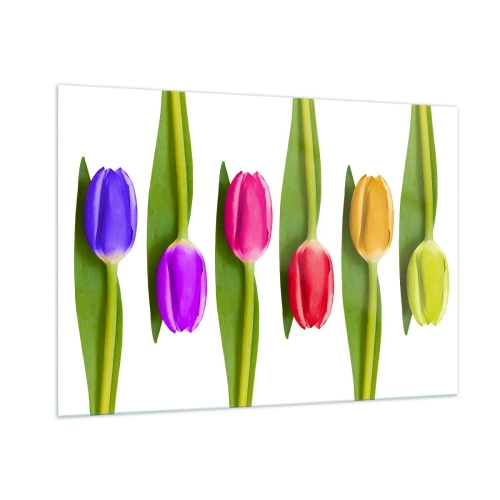 Obraz na skle - Duhová kompozice - 100x70 cm