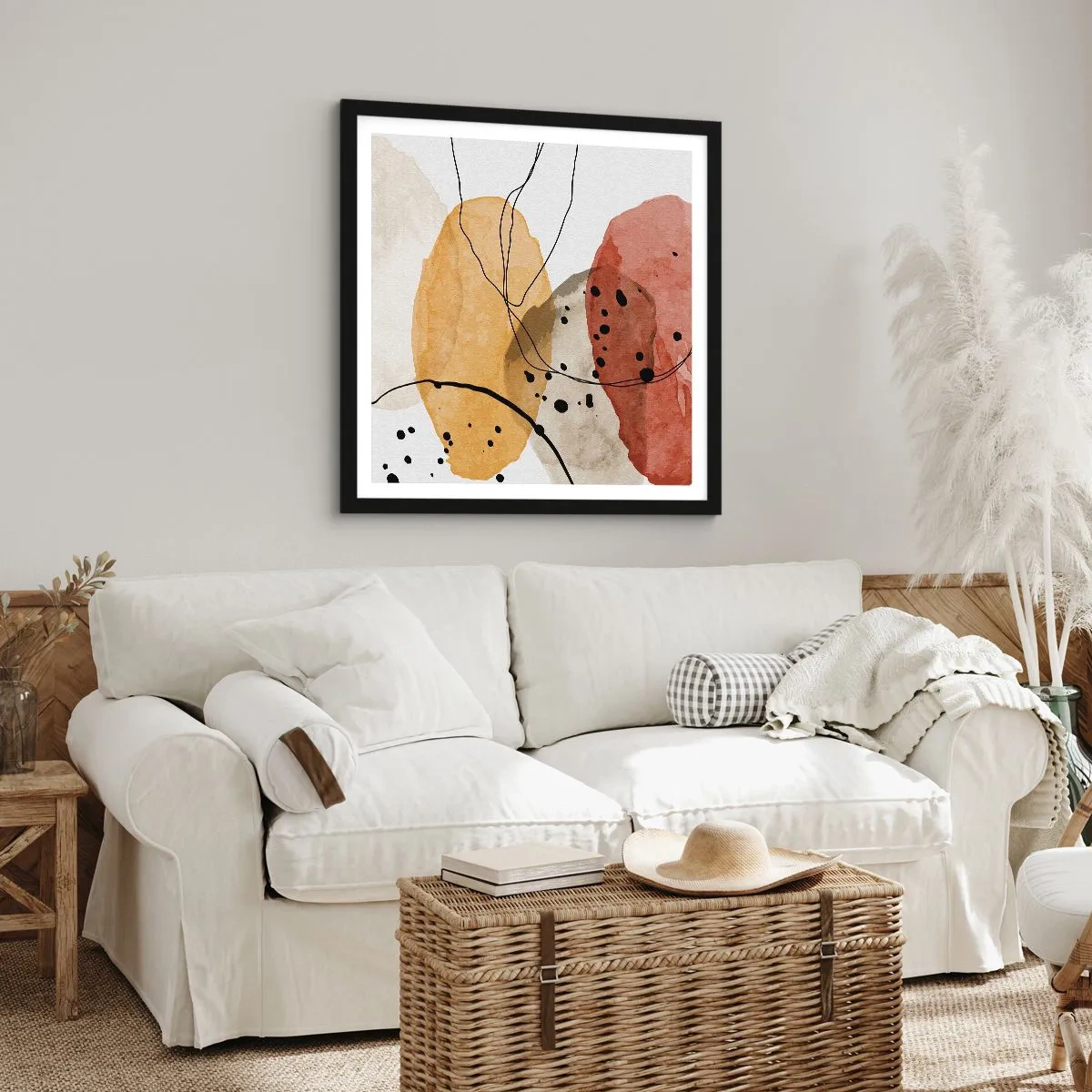 Plakát v černém rámu - Jako lehký, průzračný vzduch - 40x40 cm