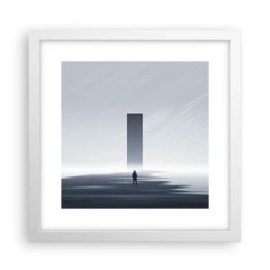 Plakát v bílém rámu - Příležitost nebo hrozba? - 30x30 cm