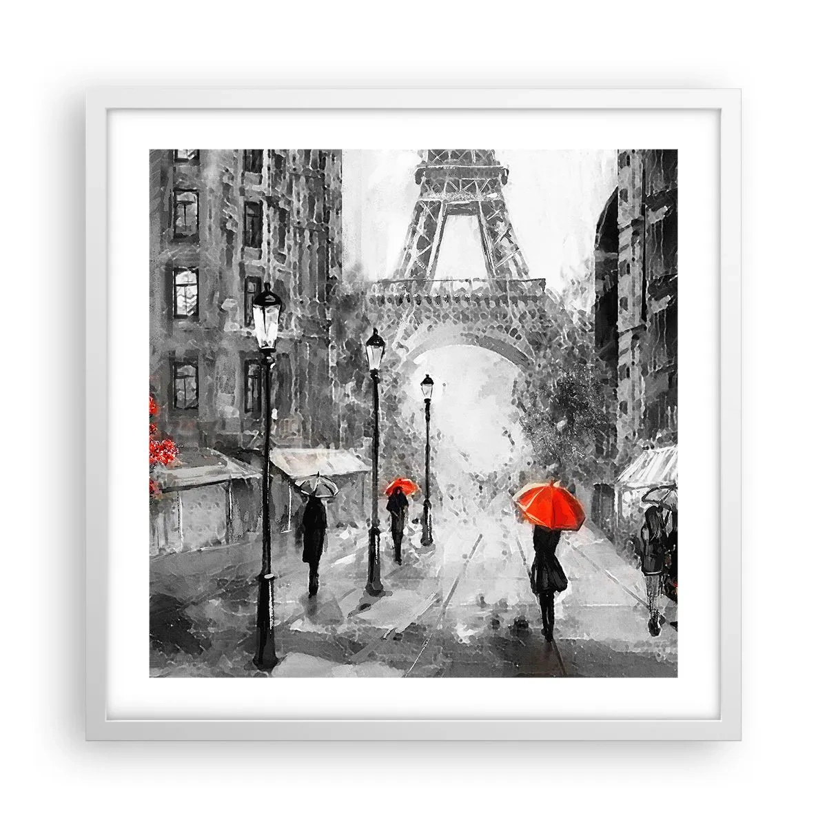 Plakát v bílém rámu - Všechny cesty vedou k ní - 50x50 cm