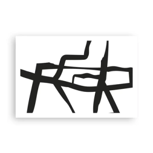Plakát - Černobílá konstrukce - 91x61 cm