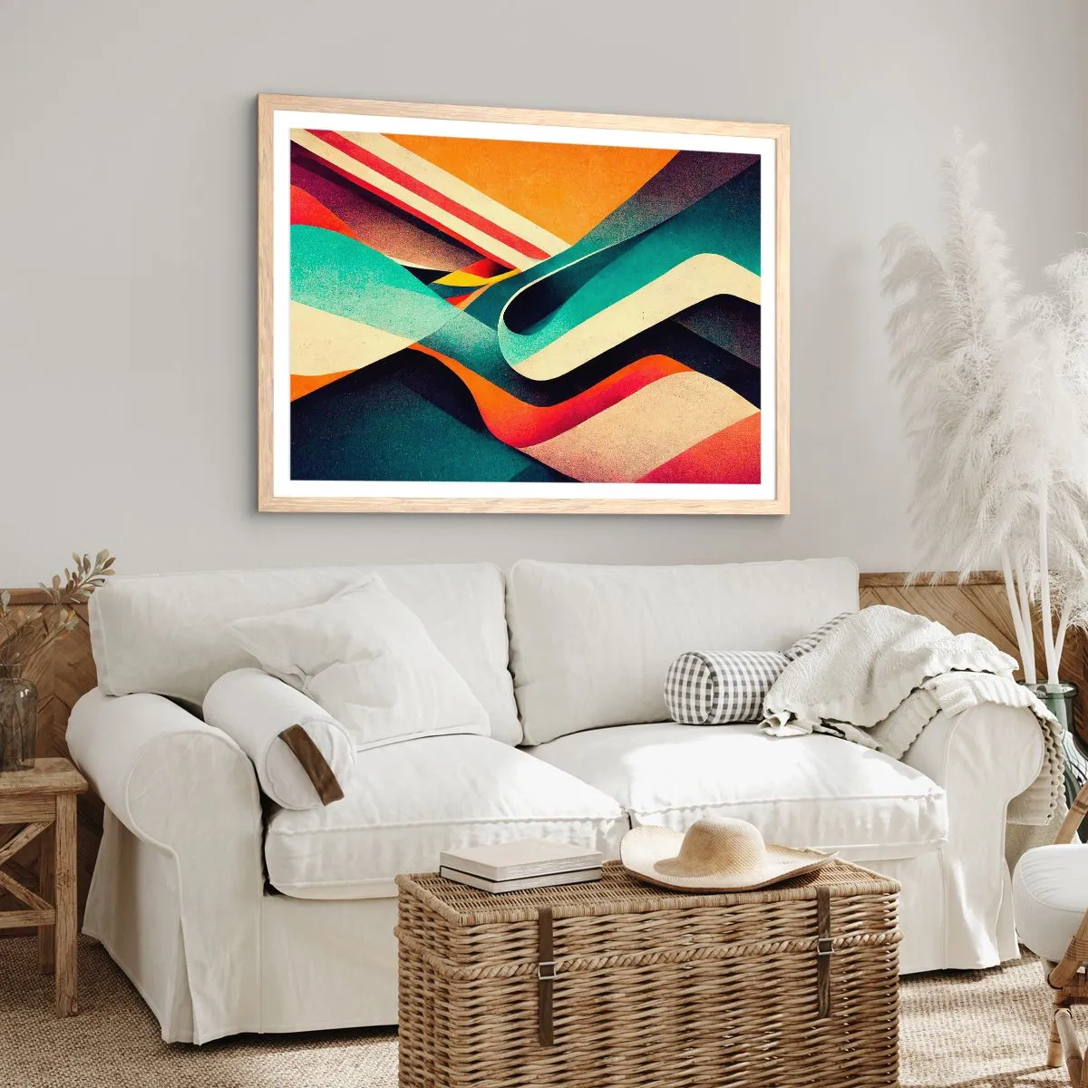 Plakát v rámu světlý dub - Intenzivní kompozice - 50x40 cm