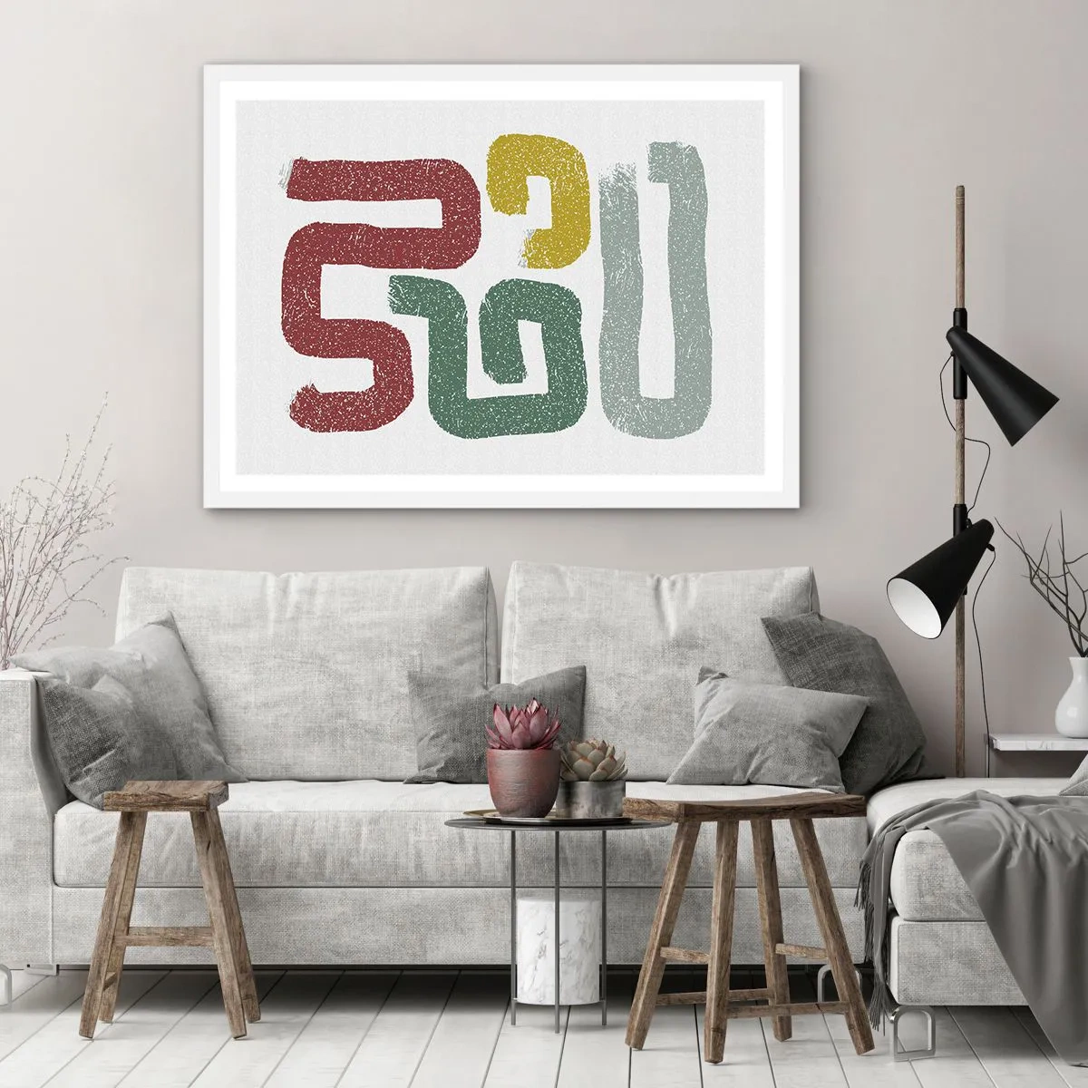 Plakát v bílém rámu - V neznámém jazyce - 91x61 cm