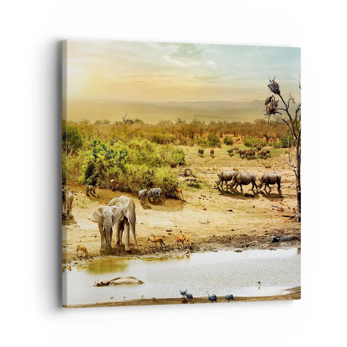 Obraz na plátně - „Z ráje opět pramenila řeka…“ - 40x40 cm