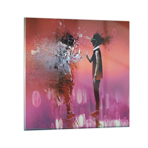 Obraz na skle - Lze nahlédnut do sebe? - 40x40 cm