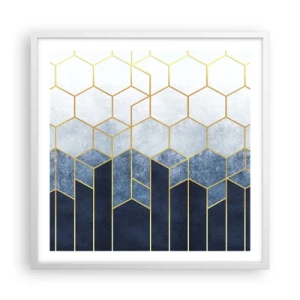 Plakát v bílém rámu - Kompozice v synkopickém rytmu - 60x60 cm