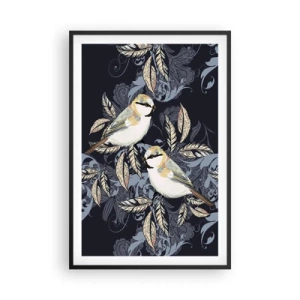 Plakát v černém rámu - Žlutomodrá píseň - 61x91 cm