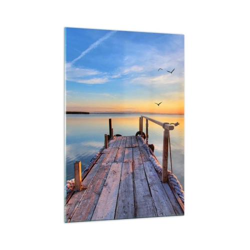 Obraz na skle - Jít před sebe směrem ke slunci - 70x100 cm