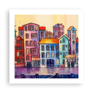 Plakát - Město jako z pohádky - 50x50 cm