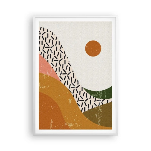 Plakát v bílém rámu - Sluneční abstrakce - 70x100 cm