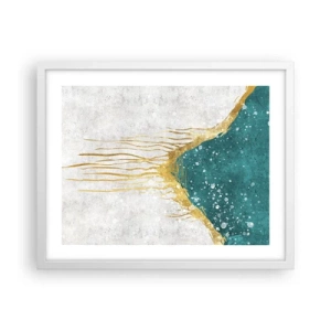 Plakát v bílém rámu - Zlatý příliv - 50x40 cm