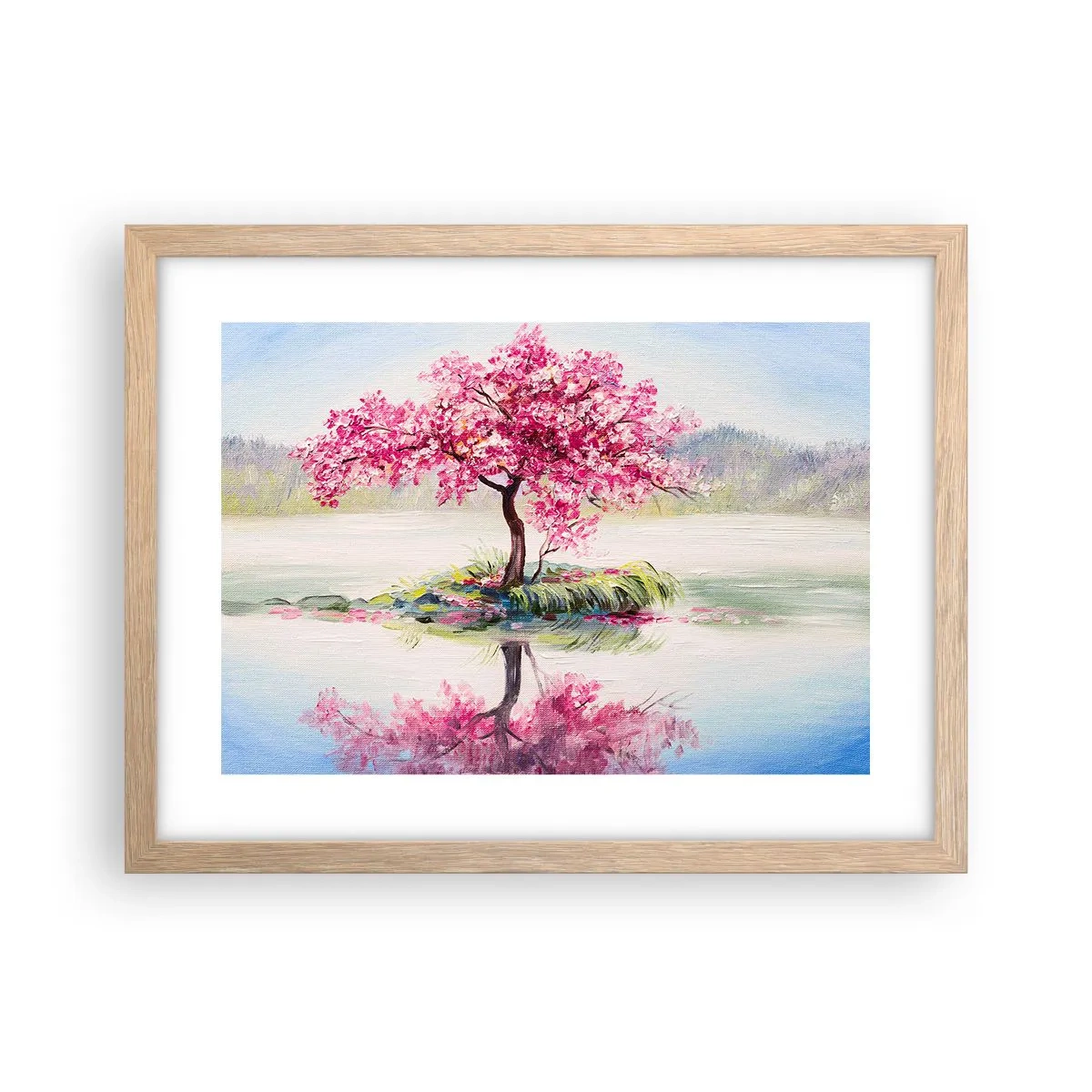 Plakát v rámu světlý dub - Svátek jara - 40x30 cm