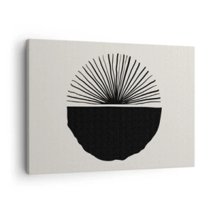 Obraz na plátně - Minimalistický černý motiv na světlém pozadí - 70x50cm - Řada možností - Moderní nástěnná dekorace do obývacího pokoje a ložnice ARTTOR