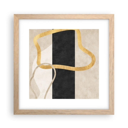 Plakát v rámu světlý dub - Tvary ve smyčce - 30x30 cm