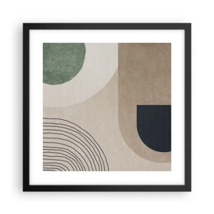 Plakát v černém rámu - Něžnost oválu - 40x40 cm